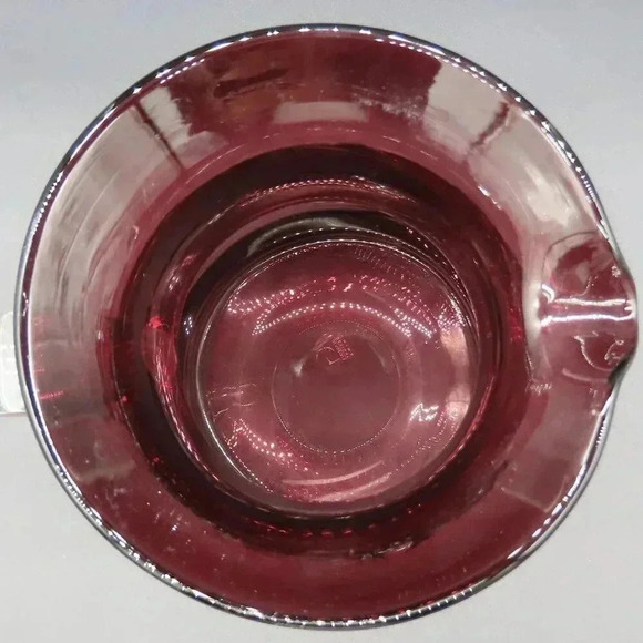 Amethyst Glass Pitcher Water Pitcher Applied Handle Blown Glass VTG - Picture 5 of 7